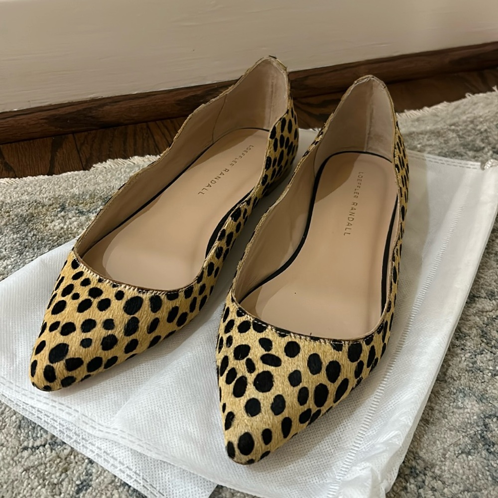 Loeffler Randall leopard flats